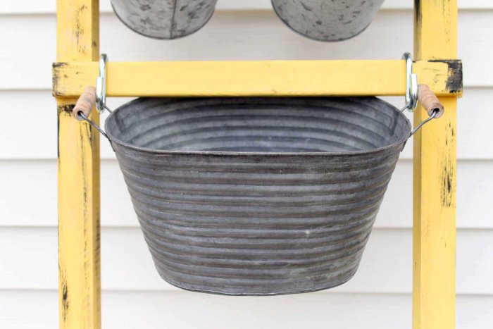Larger containers require two s-hooks and must be secured. (Photo courtesy of Angie Holden/The Country Chic Cottage)